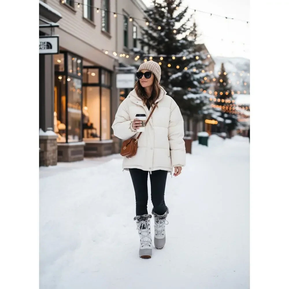 The North Face Shellista Winter Snow Boot Womens 7.5 Insulated WP Gardenia White